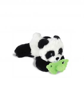 Peluche panda + Sujeta Chupete Mordedor Verde - RaZbuddy